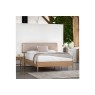 Gallery Direct Hatfield Natural Oak Bed Frame with Upholstered Headboard