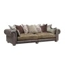 Atlantis Fabric & Leather Mix Pillow Back 4 Seater Sofa Atlantis Fabric & Leather Mix Pillow Back 4 Seater Sofa