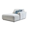 Opulent Fabric Large Modular Sofa with Chaise End Opulent Fabric Large Modular Sofa with Chaise End