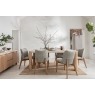 Arlo Natural Oak 190cm Dining Table with Travertine Ceramic Top