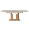 Arlo Natural Oak 160-200cm Extending Dining Table with Travertine Ceramic Top Arlo Natural Oak 160-200cm Extending Dining Table with Travertine Ceramic Top