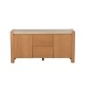 Arlo Natural Oak Wide Sideboard with Travertine Ceramic Top Arlo Natural Oak Wide Sideboard with Travertine Ceramic Top