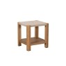 Arlo Natural Oak Side Table with Travertine Ceramic Top Arlo Natural Oak Side Table with Travertine Ceramic Top