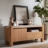 Arlo Natural Oak TV Unit with Travertine Ceramic Top Arlo Natural Oak TV Unit with Travertine Ceramic Top