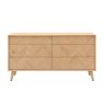 Gallery Direct Milano Oak 6 Drawer Chest of Drawers Gallery Direct Milano Oak 6 Drawer Chest of Drawers