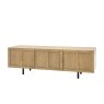 Gallery Direct Panelled Smoked Oak Media TV Unit Gallery Direct Panelled Smoked Oak Media TV Unit