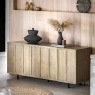 Gallery Direct Panelled Smoked Oak Large Sideboard Gallery Direct Panelled Smoked Oak Large Sideboard