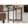 Gallery Direct Panelled Smoked Oak Side Table Gallery Direct Panelled Smoked Oak Side Table