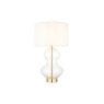 Gallery Direct Kelda Shaped Table Lamp Satin Brass Vintage White Gallery Direct Kelda Shaped Table Lamp Satin Brass Vintage White