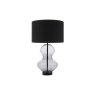 Gallery Direct Kelda Shaped Table Lamp Clear Glass Black Gallery Direct Kelda Shaped Table Lamp Clear Glass Black