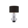 Gallery Direct Kelda Shaped Table Lamp Clear Glass Black Gallery Direct Kelda Shaped Table Lamp Clear Glass Black