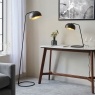 Gallery Direct Brair 1 Floor Light Matt Black & Antique Brass Gallery Direct Brair 1 Floor Light Matt Black & Antique Brass