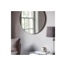 Gallery Direct Bowie Round Mirror Black 800x800mm Gallery Direct Bowie Round Mirror Black 800x800mm