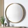 Gallery Direct Keaton Round Mirror Oak 735x735mm Gallery Direct Keaton Round Mirror Oak 735x735mm