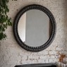 Gallery Direct Pimlico Round Mirror Black Wash 900mm Gallery Direct Pimlico Round Mirror Black Wash 900mm