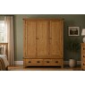 Salisbury Waxed Premium Oak Triple Wardrobe