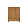 Salisbury Waxed Premium Oak Triple Wardrobe