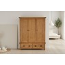 Salisbury Waxed Premium Oak Triple Wardrobe Salisbury Waxed Premium Oak Triple Wardrobe