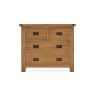Salisbury Waxed Premium Oak 2 Over 2 Chest Of Drawers Salisbury Waxed Premium Oak 2 Over 2 Chest Of Drawers