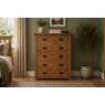 Salisbury Waxed Premium Oak 2 Over 4 Chest Of Drawers
