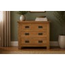 Salisbury Waxed Premium Oak 3 Drawer Chest Of Drawers