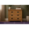 Salisbury Waxed Premium Oak 3 Drawer Chest Of Drawers Salisbury Waxed Premium Oak 3 Drawer Chest Of Drawers