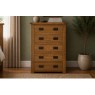 Salisbury Waxed Premium Oak 5 Drawer Chest Of Drawers