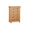 Salisbury Waxed Premium Oak 5 Drawer Chest Of Drawers