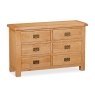 Salisbury Waxed Premium Oak 6 Drawer Chest Of Drawers