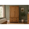 Salisbury Waxed Premium Oak Gents 3 Drawer Wardrobe Salisbury Waxed Premium Oak Gents 3 Drawer Wardrobe