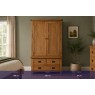 Salisbury Waxed Premium Oak Gents 3 Drawer Wardrobe Salisbury Waxed Premium Oak Gents 3 Drawer Wardrobe