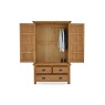 Salisbury Waxed Premium Oak Gents 3 Drawer Wardrobe Salisbury Waxed Premium Oak Gents 3 Drawer Wardrobe
