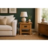 Salisbury Waxed Premium Oak Lamp Table With Drawer Salisbury Waxed Premium Oak Lamp Table With Drawer