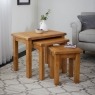 Salisbury Waxed Premium Oak Nest Of Tables - Self Assembly Salisbury Waxed Premium Oak Nest Of Tables - Self Assembly