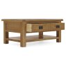 Salisbury Waxed Premium Oak Large Coffee Table With Drawer And Shelf - Self Assembly Salisbury Waxed Premium Oak Large Coffee Table With Drawer And Shelf - Self Assembly