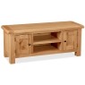 Salisbury Waxed Premium Oak Large Media Stand
