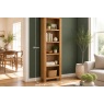 Salisbury Waxed Premium Oak Slim Bookcase - Self Assembly