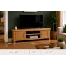 Salisbury Waxed Premium Oak Large Low Line Media Stand Salisbury Waxed Premium Oak Large Low Line Media Stand