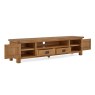 Salisbury Waxed Premium Oak Extra Large Low Line Media Tv Stand Salisbury Waxed Premium Oak Extra Large Low Line Media Tv Stand