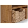 Salisbury Waxed Premium Oak Corner Tv Unit With Baskets Salisbury Waxed Premium Oak Corner Tv Unit With Baskets