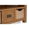Salisbury Waxed Premium Oak Corner Tv Unit With Baskets Salisbury Waxed Premium Oak Corner Tv Unit With Baskets