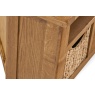 Salisbury Waxed Premium Oak Corner Tv Unit With Baskets Salisbury Waxed Premium Oak Corner Tv Unit With Baskets