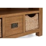 Salisbury Waxed Premium Oak Corner Tv Unit With Baskets Salisbury Waxed Premium Oak Corner Tv Unit With Baskets