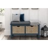 Harrogate Painted Blue Storage Bench Harrogate Painted Blue Storage Bench