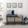 Harrogate Painted Blue Storage Bench Harrogate Painted Blue Storage Bench