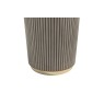 Isabella Reeded Mango Wood Round Dining Table with Marble Top