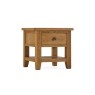 Burford Country Oak Lamp Table with Drawer