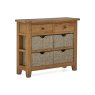 Burford Country Oak Console Table with Basket Burford Country Oak Console Table with Basket