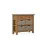 Burford Country Oak Console Table with Basket