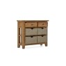 Burford Country Oak Console Table with Basket